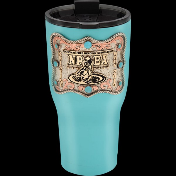 Make your Barbari Custom Tumbler a one-of-a-kind 30 oz. thermo cup by customizing it with your choice of figure, ranch brand, or logo.