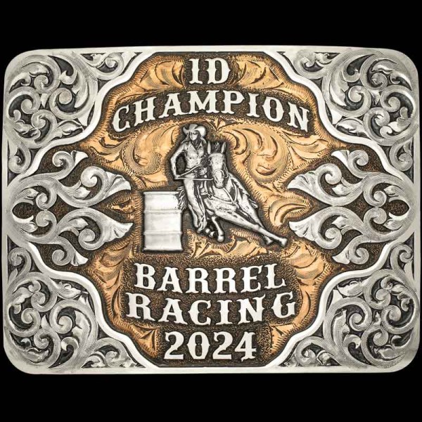 The Ocala Custom Belt Buckle pays homage to the equestrian heritage of the horse town in Florida, USA. Customize it for you rodeo event!