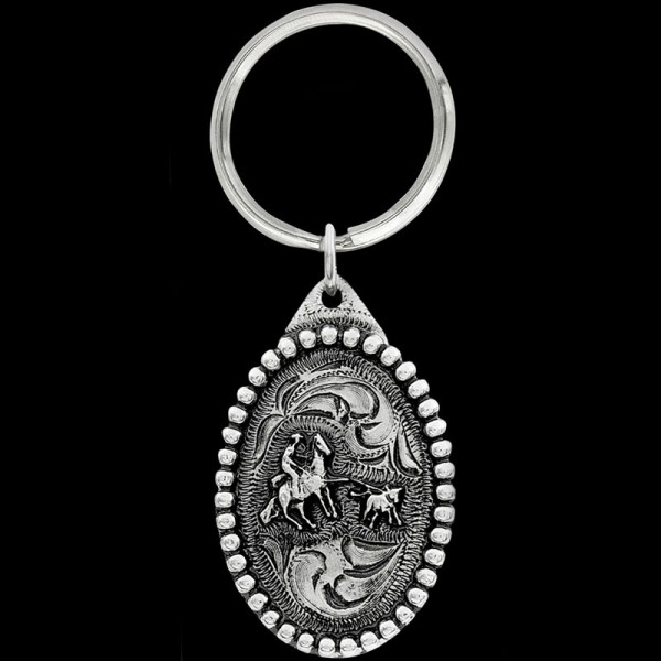 
Embrace the spirit of the rodeo with our Calf Roping Oval Keychain. Expertly designed, it's an essential accessory for cowboys and rodeo enthusiasts alike. Explore now to add a touch of Western charm to your keychain collection!