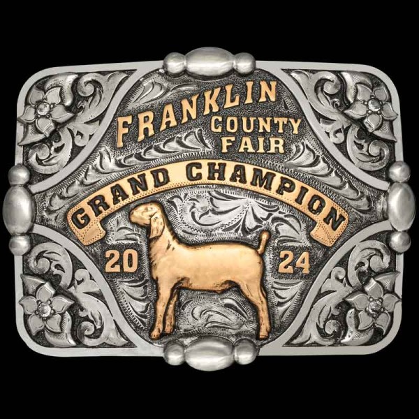 Our Cleburne Classic model is a true Western Buckle!  This silver belt buckle is perfect for farming and rodeo champions! Customize it today!