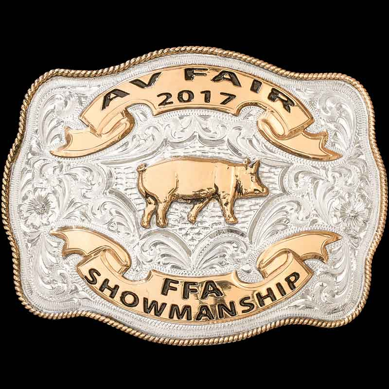 Des Moines Belt Buckle- Mollys Custom Silver