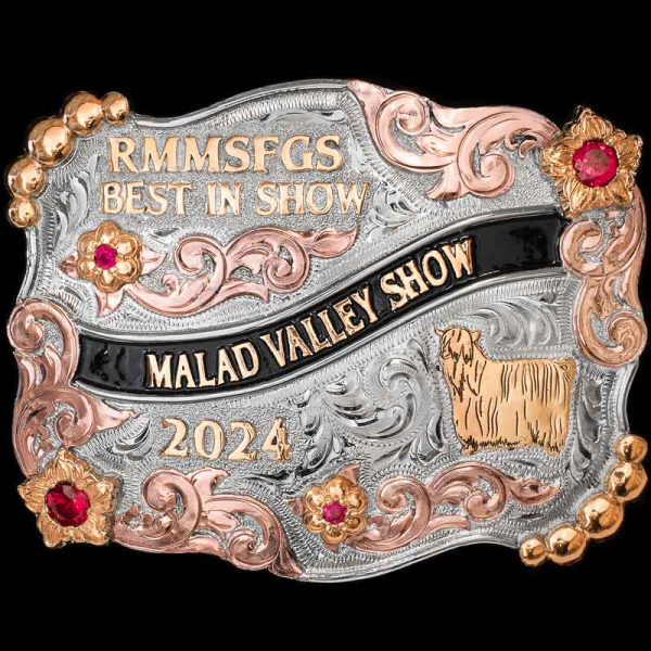 Santa Barbara Classic - Silver buckle with a combination floral- bead ...