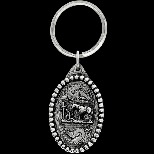 Large Horseshoe Keychain  Customized Horsehair Jewelry
